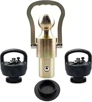 MiCCiKA GNXA2062 Puck System Gooseneck Hitch Ball Kit, 30,000lbs Load Capacity, 2-5/16-Inch Ball with 2 Safety Chain Kit. Compatible with Dodge RAM 2500/3500 Trucks