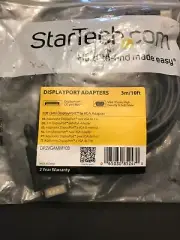 StarTech.com DP2VGAMM10B 10 ft. 3m Display Port To VGA Adapter. Ct