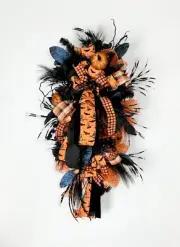 LARGE HALLOWEEN TEARDROP DOOR WREATH SWAG PARTY DECORATION UNIQUE WALL SWAG NEW