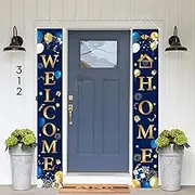 ‎posionks 2 Piece Set Welcome Home Banner Decorations Welcome Home Door Banner Decor with Rope Welcome Home Decorations Welcome Home Banner Couplet Home Decoration Family Party Supplies