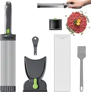 Meat Slicer Machine for Home | Manual Fresh Meat Cutter Food Slicer,Kitchen Cutter Manual Meat Cutter, Meat Cleavers Set, Meat Cutter for Home Cooking BBQ Hot Pot