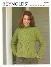 Cabled Pullover Reynolds Andean Alpaca Regal Knitting Pattern 82335 Pattern Only