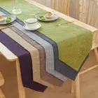 Tables Decoration Accessories Tablecloth Linen Solid Color Bed Flag Home