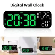 LED Digital Wall Desk Clock Desk Alarm Clock Temperature Date Week Display