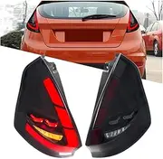 LED Tail Lights Compatible With Ford Fiesta MK7 MK7.5 V 2008-2020 ，Start-up Animation Sequential Turn Signal Rear Lamps Assembly