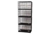 4x Breeding Bird Cage 75x45x45cm Black