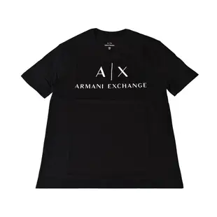 A│X Armani Exchange經典字母LOGO造型純棉短T(XS/S/M/黑x白字)