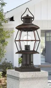Dusk to Dawn Outdoor Post Lights with Pier Mount Base,Waterproof Lamp Post Li...