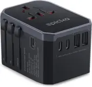 Universal Travel Adapter, International Power Plug Adapter with 3 USB-C