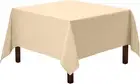 (70 X 70, Beige Table Cloth) - Square Tablecloth - 180Cm X 180Cm - Beige Square