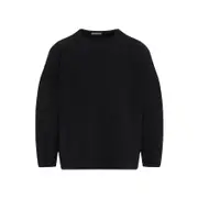 [Fear Of God] Fear Of God-Black Ottoman Straight Neck Virgin Wool Pullover-Uomo L STAND