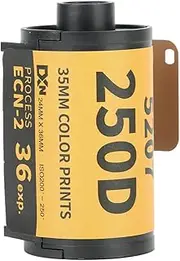 35mm Color Film, 200‑250 Professional Color Print 35mm Film, Wide Exposure Range ECN 2 Process Colour Print Camera Film for 135 Camera, High Contrast Color Print Film (36 Sheet)