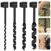 Steel Manual Auger Drill Portable Hand Survival Drill Bit Hole Punch Tool->><∠