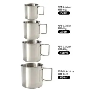 【May Shop】304不銹鋼折疊杯便攜套碗登山野營燒烤便攜飯碗旅行4件套杯碗