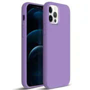 ZUSLAB iPhone 12 Pro Max Case Nano Silicone Shockproof Rubber Bumper Cover for Apple (2020) - Purple