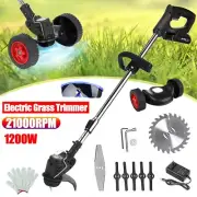 Cordless Grass Trimmer Lawn Electric Handheld Whipper Snipper Strimmer 2 Battery