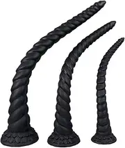 60cm Super Long Anal Whip Thread Dildo XXL Penis Anal Plug Prostate Anal Dilator Flexible Soft Buttplug Anus Sex Toys Masturbator for Women(M)