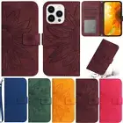 Sunflower Wallet Flip Cover Case For iPhone 16 15 14 13 12 11 Pro Max XR 8 Plus