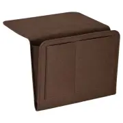 11" Felt Bedside Organizer Bed Hanging Caddy 5 Pockets Hanging Bag Dark Brown