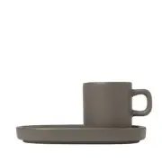 Blomus Pilar Espresso Cups Pack of 2, Pewter - 63972