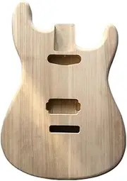 YoungMonic Electric Guitar Body Guitar Body Blank wood Paulownia Mahogany wood Unfinished SH/HH Style Guitar Replacement DIY (SH Style)