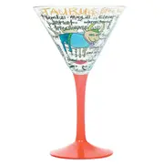 Hand Painted Martini Zodiac (Taurus)