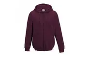 Awdis Plain Mens Hooded Full Zip Hoodie / Zoodie (Burgundy) - UTRW180