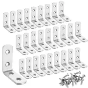 30 PCS L Bracket Corner Bracket Stainless Steel L Brackets for Shelves Small ...