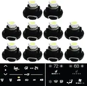 Jtech 10 x T3 Neo Wedge LED White Car Instrument Cluster Panel, A/C Dash Climate Gauge, Heater Control Lights Bulbs