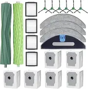 Replacement Parts for iRobot Roomba Combo i5, i5+j5, j5+ Vacuum Accessories Kit, 2 Rubber Brushes, 4 Hepa Filters 4 Mop Pads 6 Side Brush 6 Dust Bags