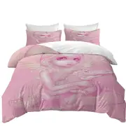 Pink Albino Alligator Angel Quilt Cover
