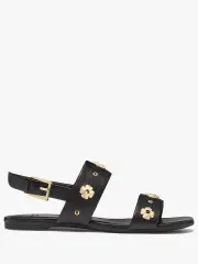 Spade Flower Stud Flat Sandals