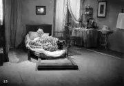 Anny Ondra a bed which has collapsed a scene French film 'Fau- 1932 Old Photo