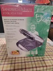 VILLAWARE SANDWICH MAKER No 5645 FOUR AT A TIME/ NEW IN OPENED BOX