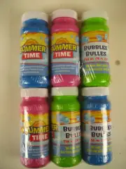 6 Pack Link 4 oz Summer Time Bubble Blowing Soap Solution w Wands * 24 oz total