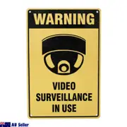 Warning Notice Video Surveillance Camera In Use Sign 300x200mm Metal Waterproof