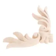 Exquisite Unpainted Woodcarving Corner Flower Decal Oak Wood Walls Doors 10*10cm