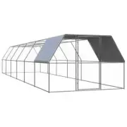 Outdoor Chicken Cage Coop Rabbit Hutch Run Ferret Roof Cover House Large 3x12x2m