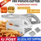 Chip Potato Chipper Maker French Fries Dicer Slicer Chopper Cutter +2 Blades AU