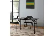 Sturdy and Heavy Duty Foldable Office Computer Desk (Walnut, 120cm)