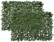 Expandable Fence Privacy Screen for Balcony Patio 2PC, Dark Green