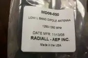 RADIALL -AEP INC. MD08-030 LOW L BAND DIPOLE ANTENNA