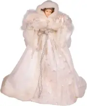 UL 10-Light 14-Inch White Angel Tree Topper