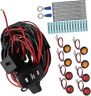 MOLUCKFU Utv/atv Accessories Turn Signal Light Kit Rocker Switch 12v Led Amber Flashers Easy to Install Craftsmanship