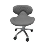 Nail Salon Chair Stool Round Hydraulic Leather PU 1020 Grey