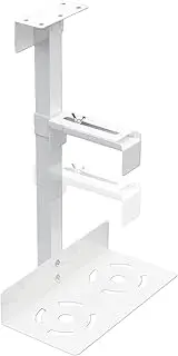 Adjustable Under Desk PC Mount - Wall and Under Desk CPU Mount - 360 Degree Adjustable Wall and Under Desk Computer Holder, Holds Up to 66lbs