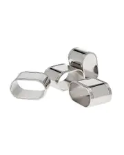Godinger Zale Hammered Concave Napkin Ring (Set of 4)