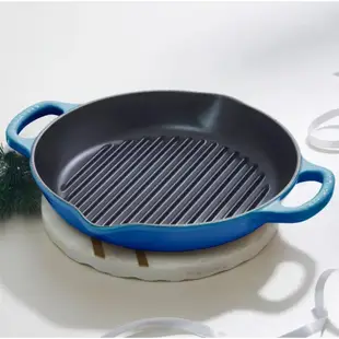 Le Creuset 圓形烤盤 深烤盤 25cm 藍莓色 鑄鐵鍋 牛排鍋