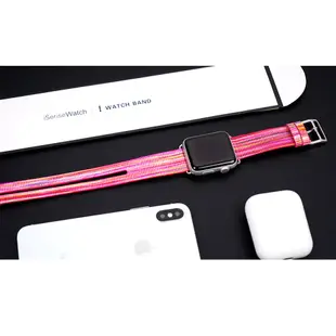 蝦哥| 小羊皮 蘋果手錶錶帶 蘋果手錶錶帶 applewatch 蘋果手錶 蘋果錶帶 錶帶 雙圈彩虹小羊皮錶帶