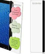 Computer Monitor Notes Monitor Message Board Screen Memo Board Monitor Memo Board Top Mount Computer Sticky Note Holder Message Memo Panel for Office, Left and Right(2 Pieces)